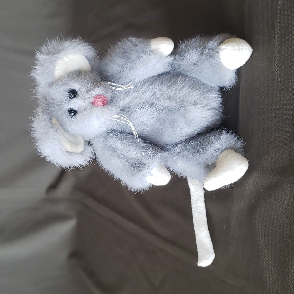 Squeeky Ty Vintage Attic Treasure Gray Mouse🐁 Toy Rare Collectible Older No tag